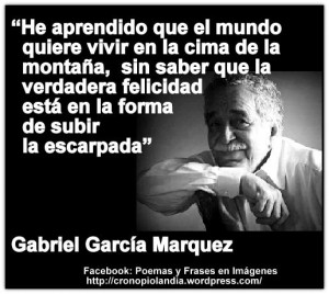 Foto y Frase Gabriel García Marquez