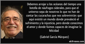 Foto y Frase Gabriel García Marquez