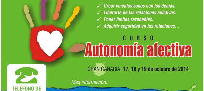 MATRÍCULA CERRADA – Gran Canaria – Curso “Autonomía Afectiva”. Construyendo vínculos sanos con los demás.