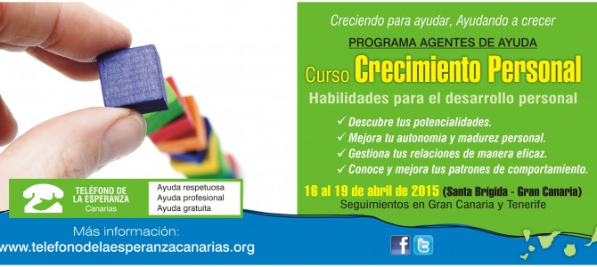 MATRÍCULA CERRADA – Curso “Crecimiento Personal”. 2º Módulo del Programa Agentes de Ayuda 2015.