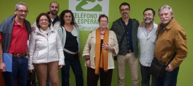 Reunión del equipo motor de Teléfono de la Esperanza en Tenerife