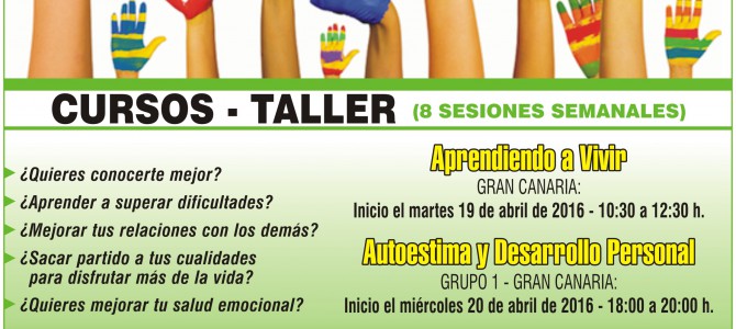 MATRÍCULA CERRADA – Gran Canaria: Cursos – Taller de Desarrollo Personal