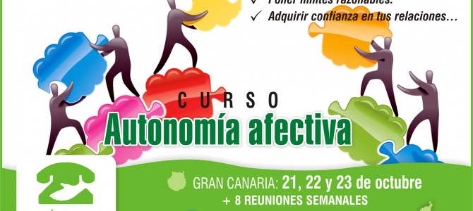 MATRICULA CERRADA – Gran Canaria: Curso “Autonomía Afectiva”. Construyendo vínculos sanos con los demás.