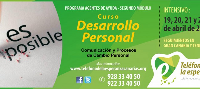 Curso “Desarrollo Personal” – 2º Módulo Programa Agentes de Ayuda 2018