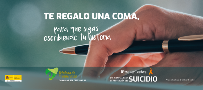 NOTA DE PRENSA.  10 DE SEPT. – DIA INTERNACIONAL PARA LA PREVENCION DEL SUICIDIO. AUMENTA 78 % LAS LLAMADAS A TELEFONO DE LA ESPERANZA DE CANARIAS DESDE CRISIS COVID19.